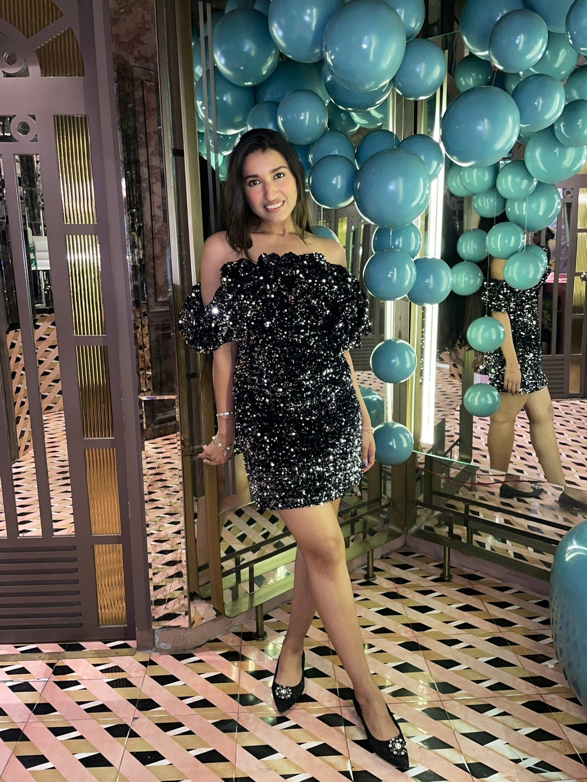 Prerna Gupta In RUFFLE SHIMMER DRESS