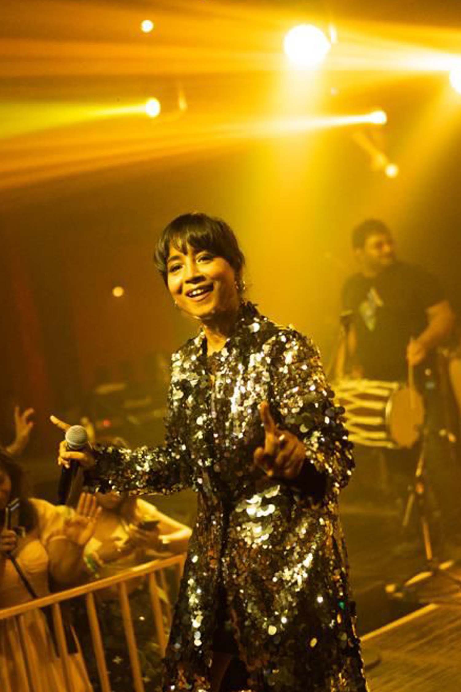 Shilpa Rao in Silver Sequin Blazer