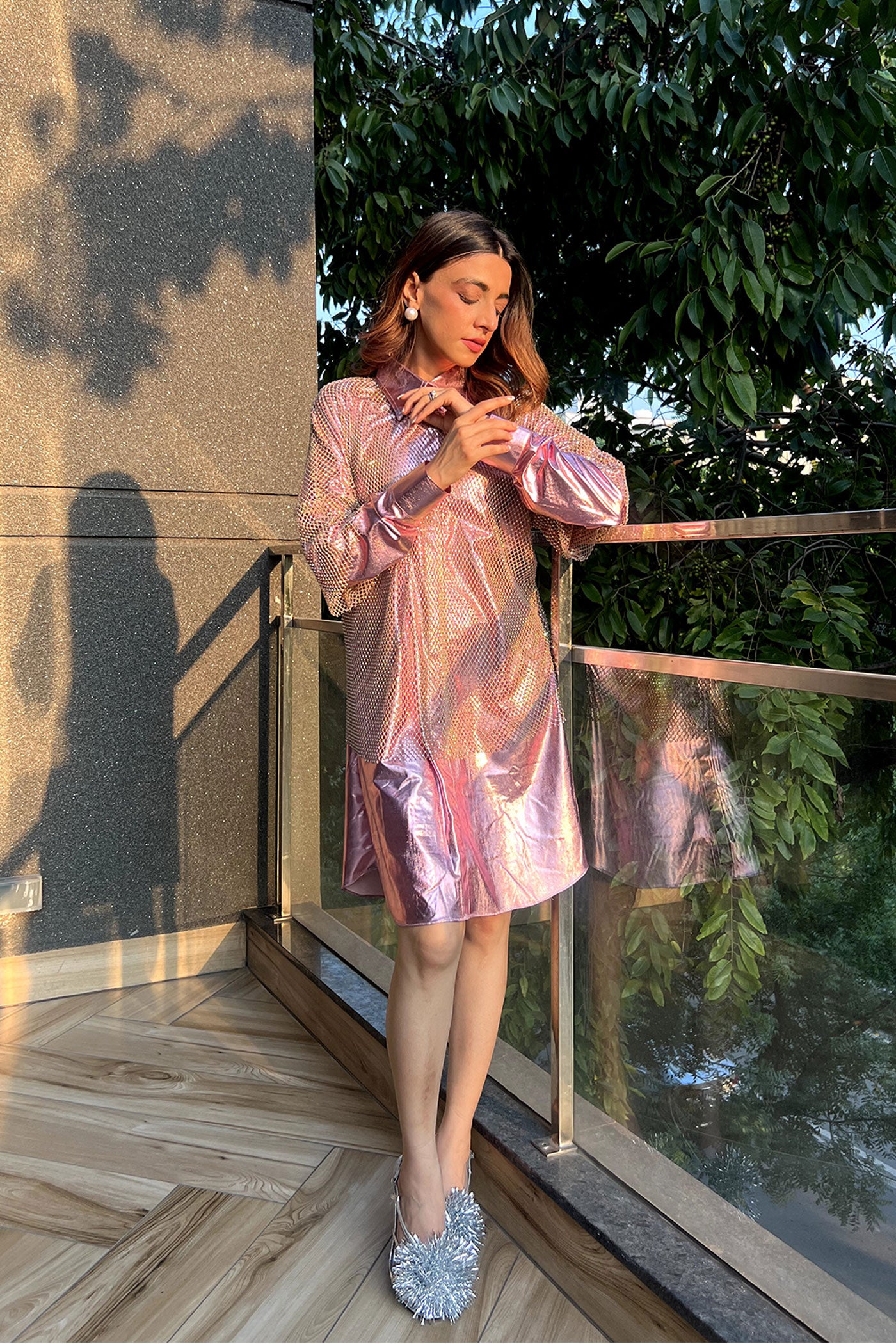 Overlay Shirt Dress