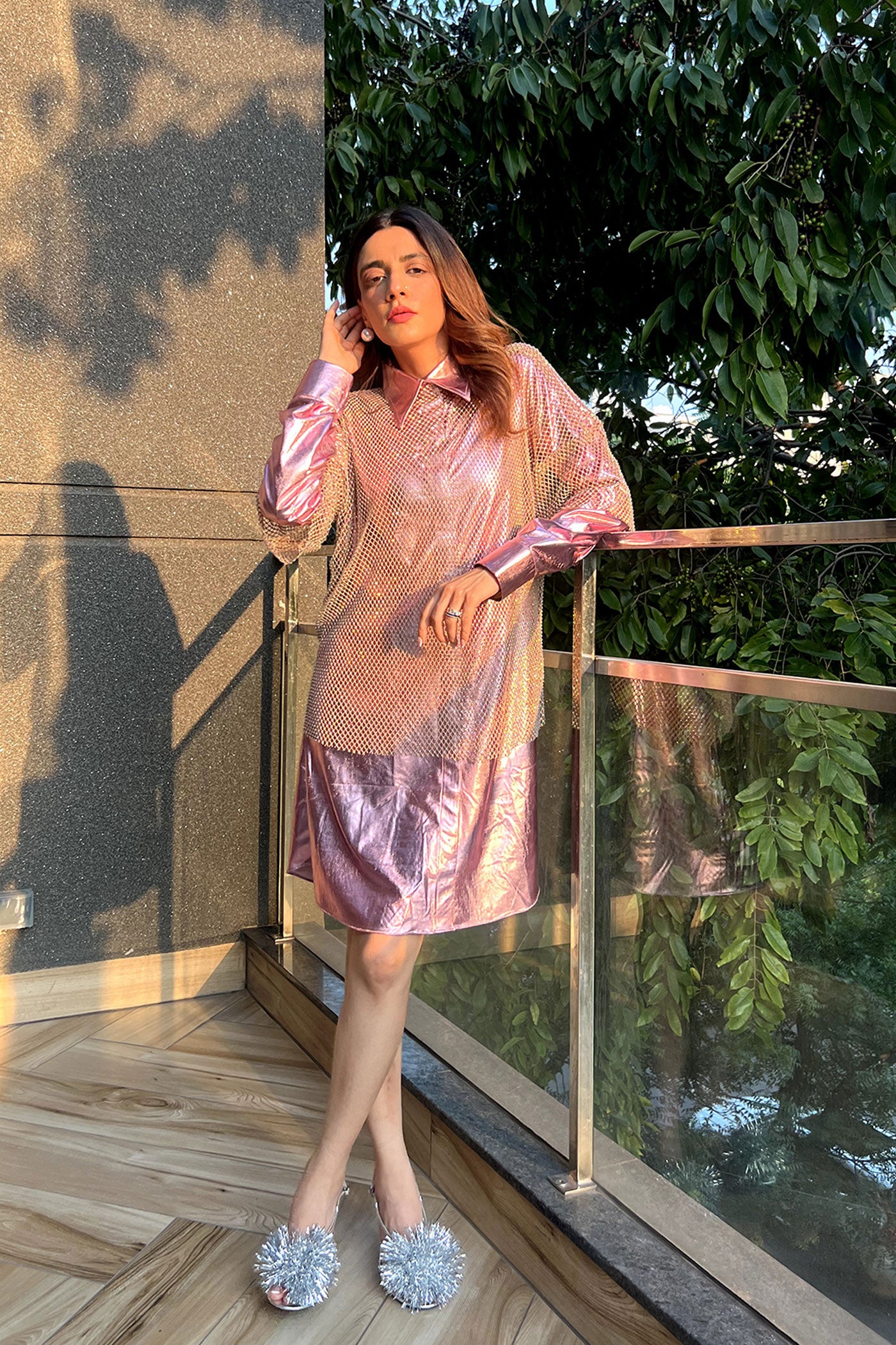 Overlay Shirt Dress