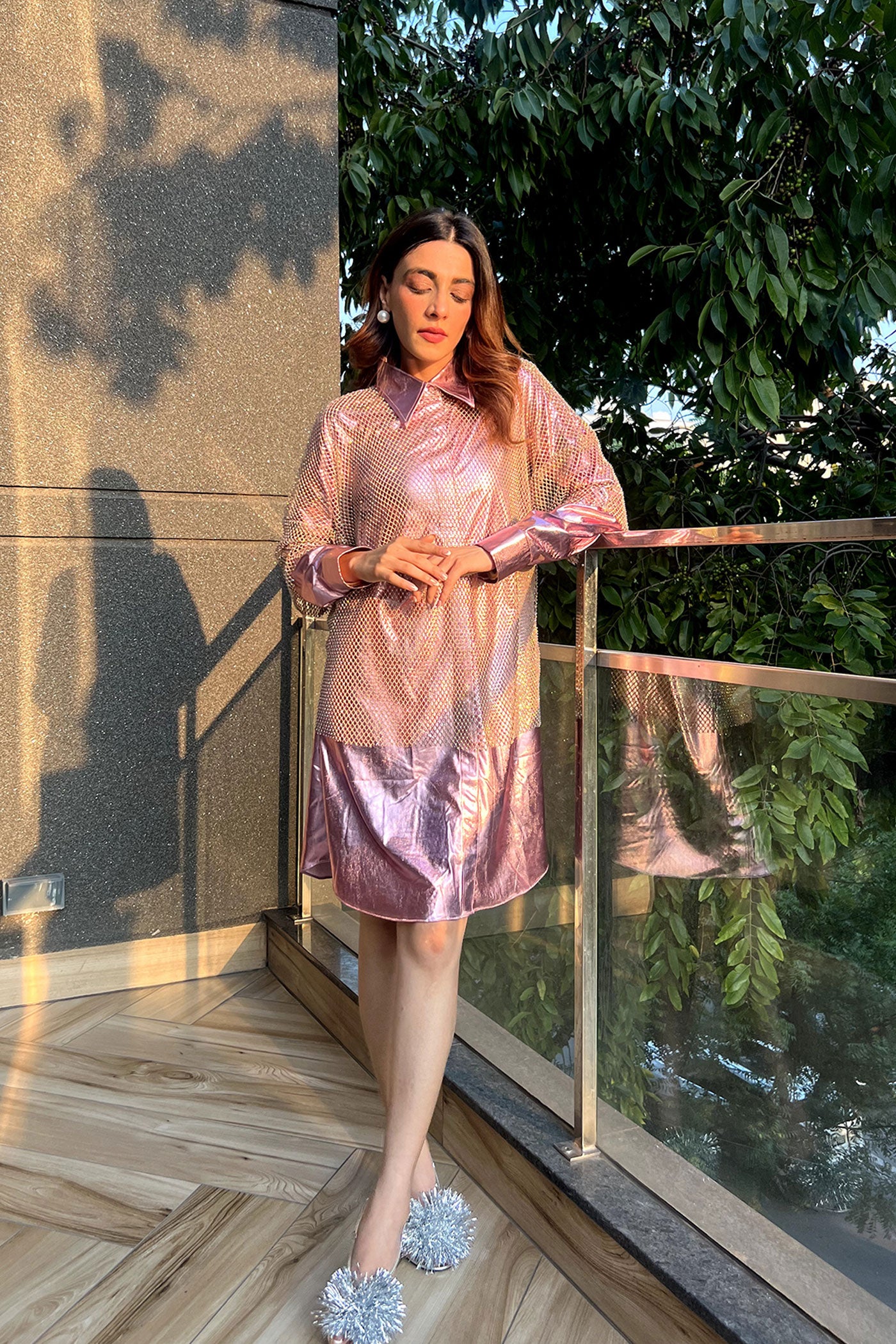 Overlay Shirt Dress