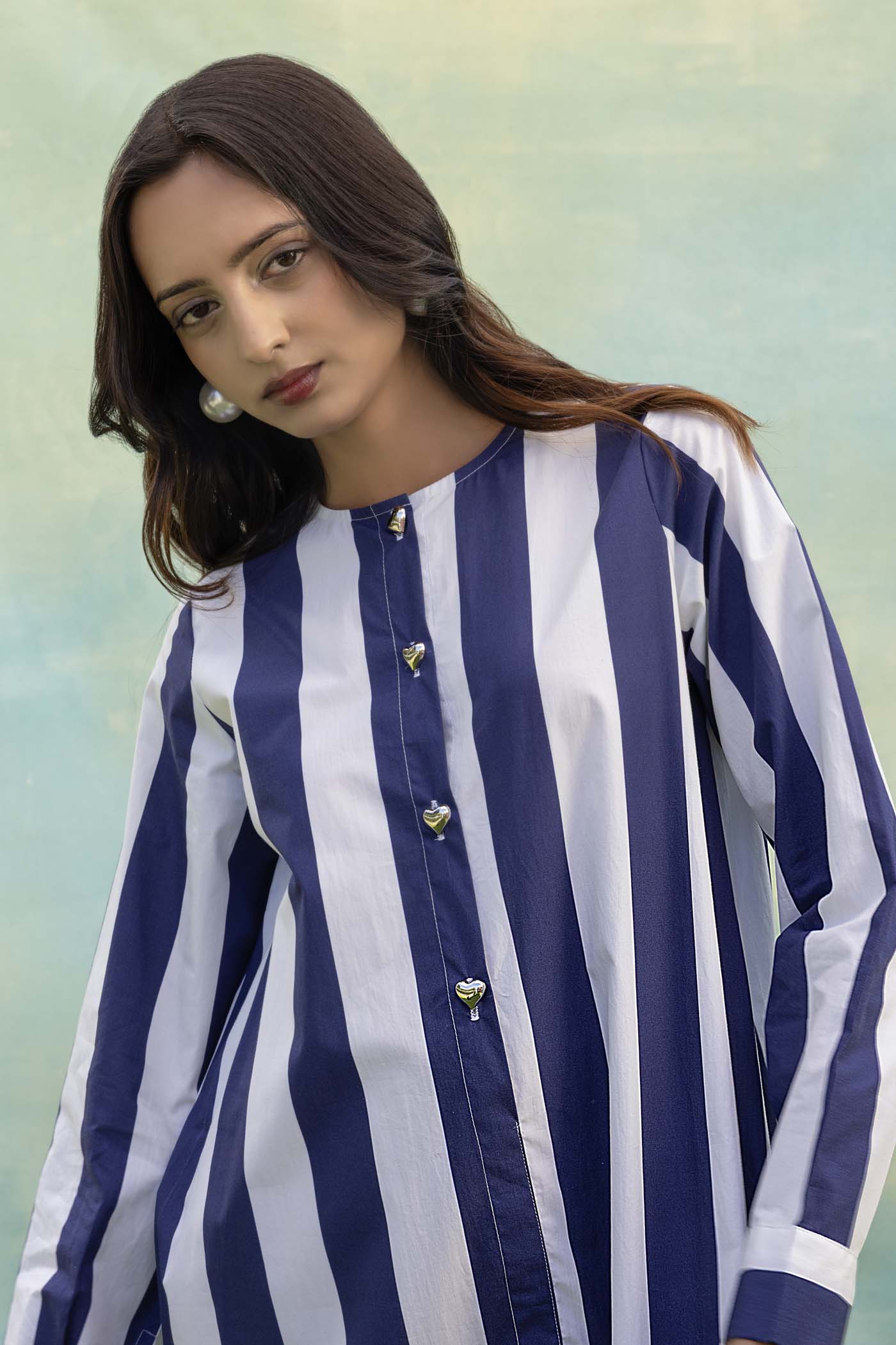 Stripe Midi Shirt Dress