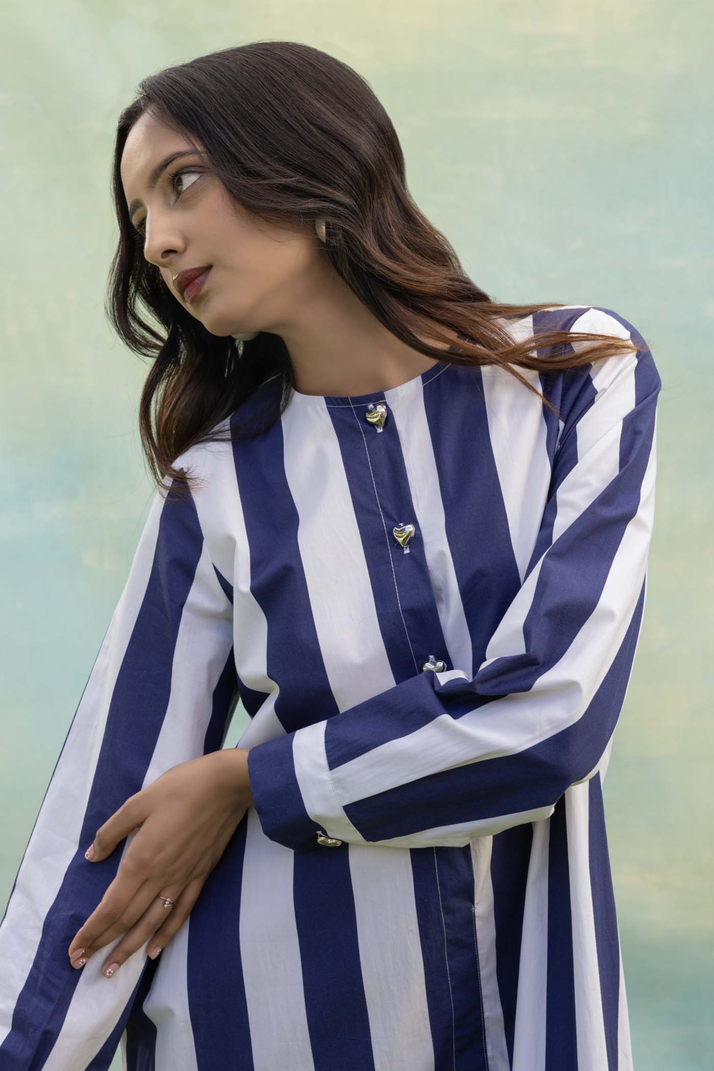 Stripe Midi Shirt Dress
