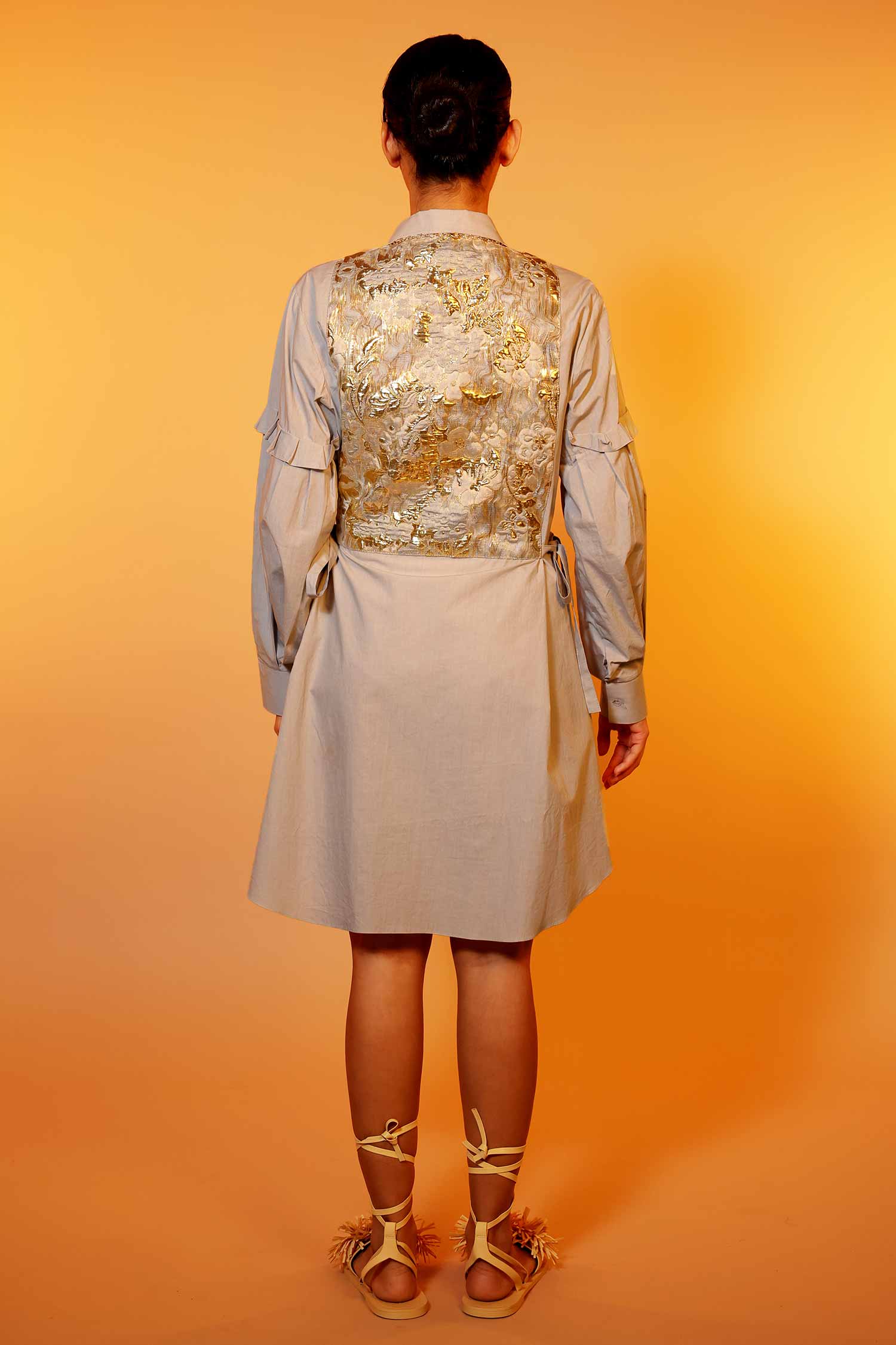 Shirt Dress with Jacquard patch
