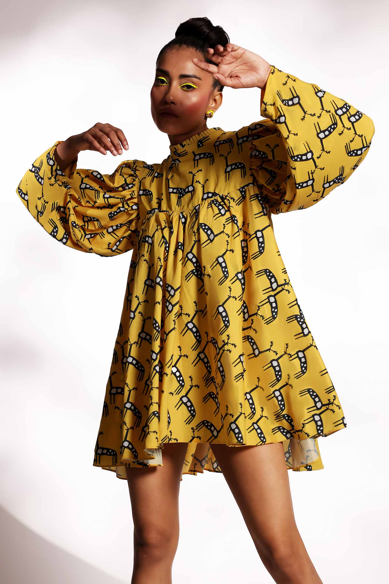 Art Bauhaus Deer Print Top