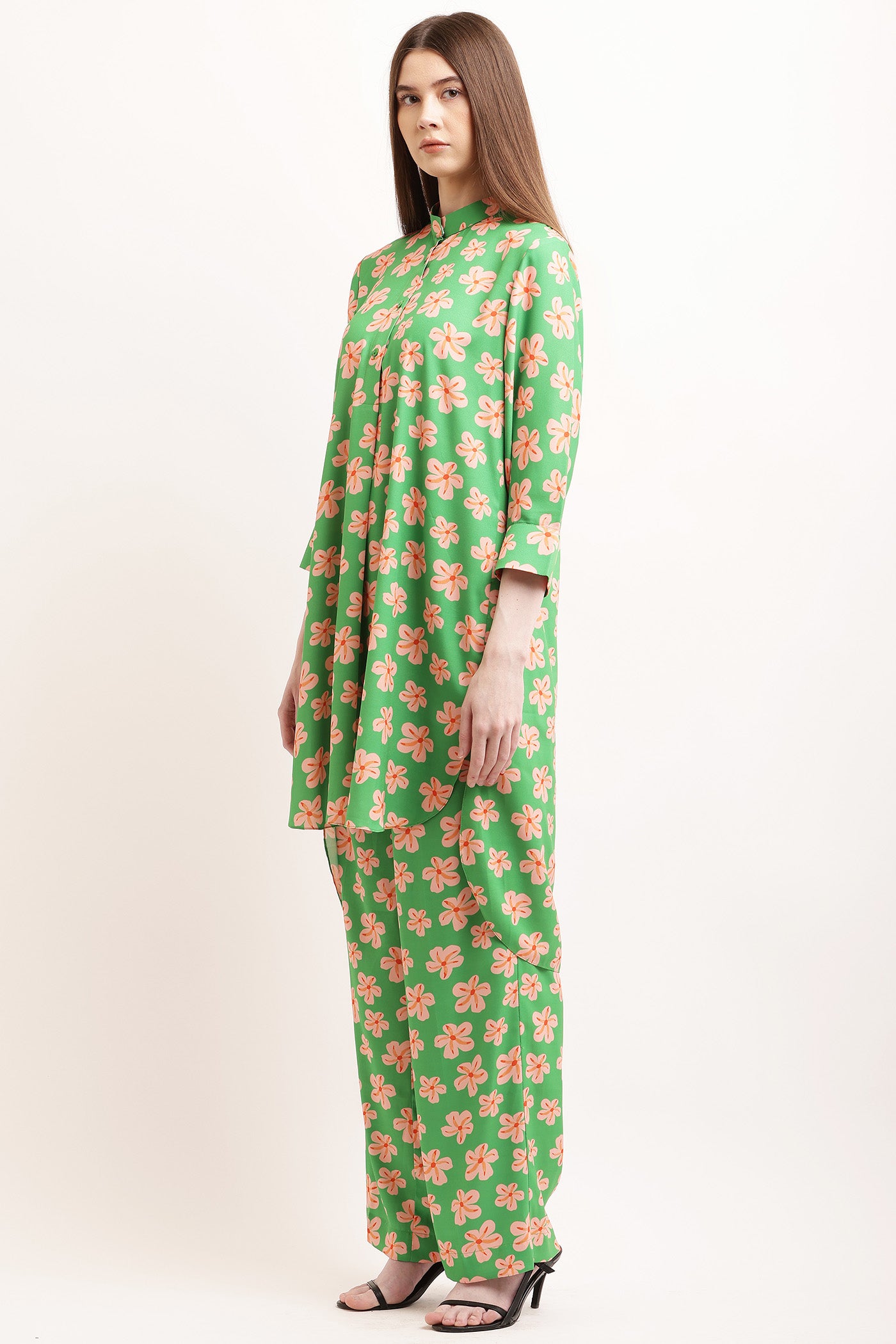 Green Star Print Pant & Dress