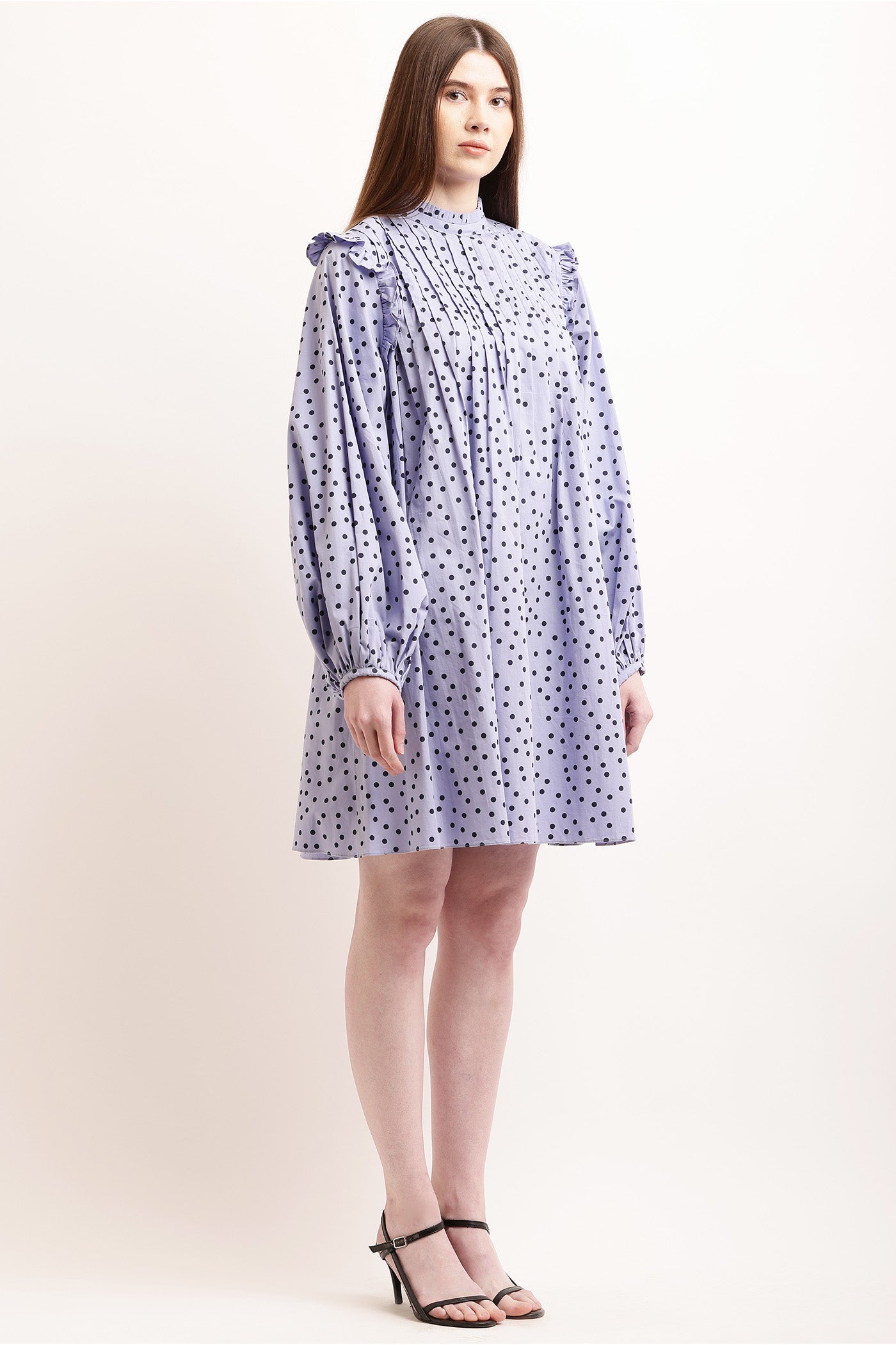 Peppy Polka Dot Blue Dress