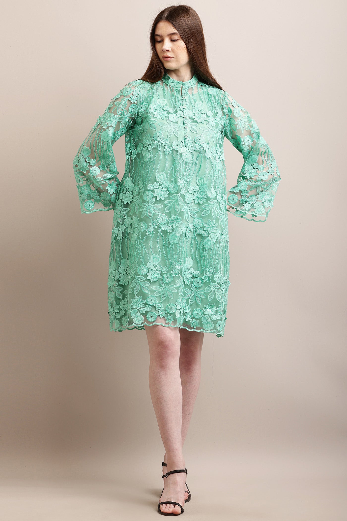 Green Lace Summer Dress