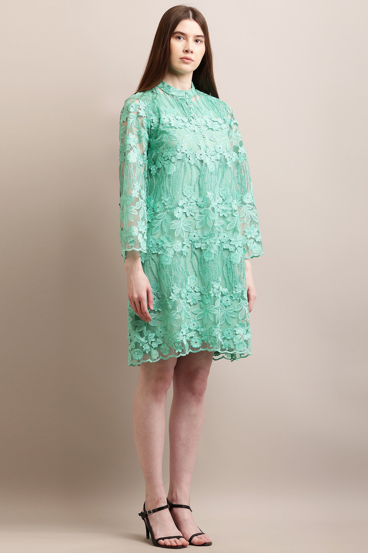 Green Lace Summer Dress