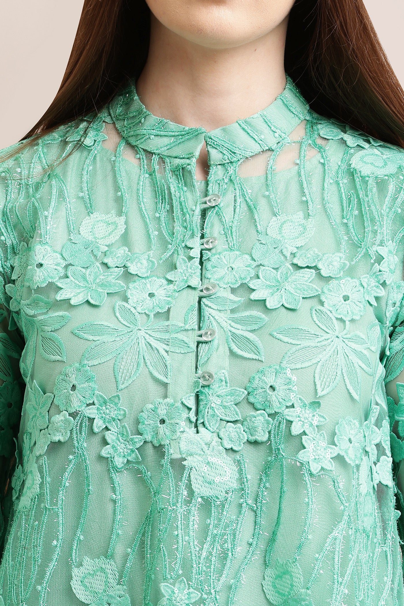 Green Lace Summer Dress