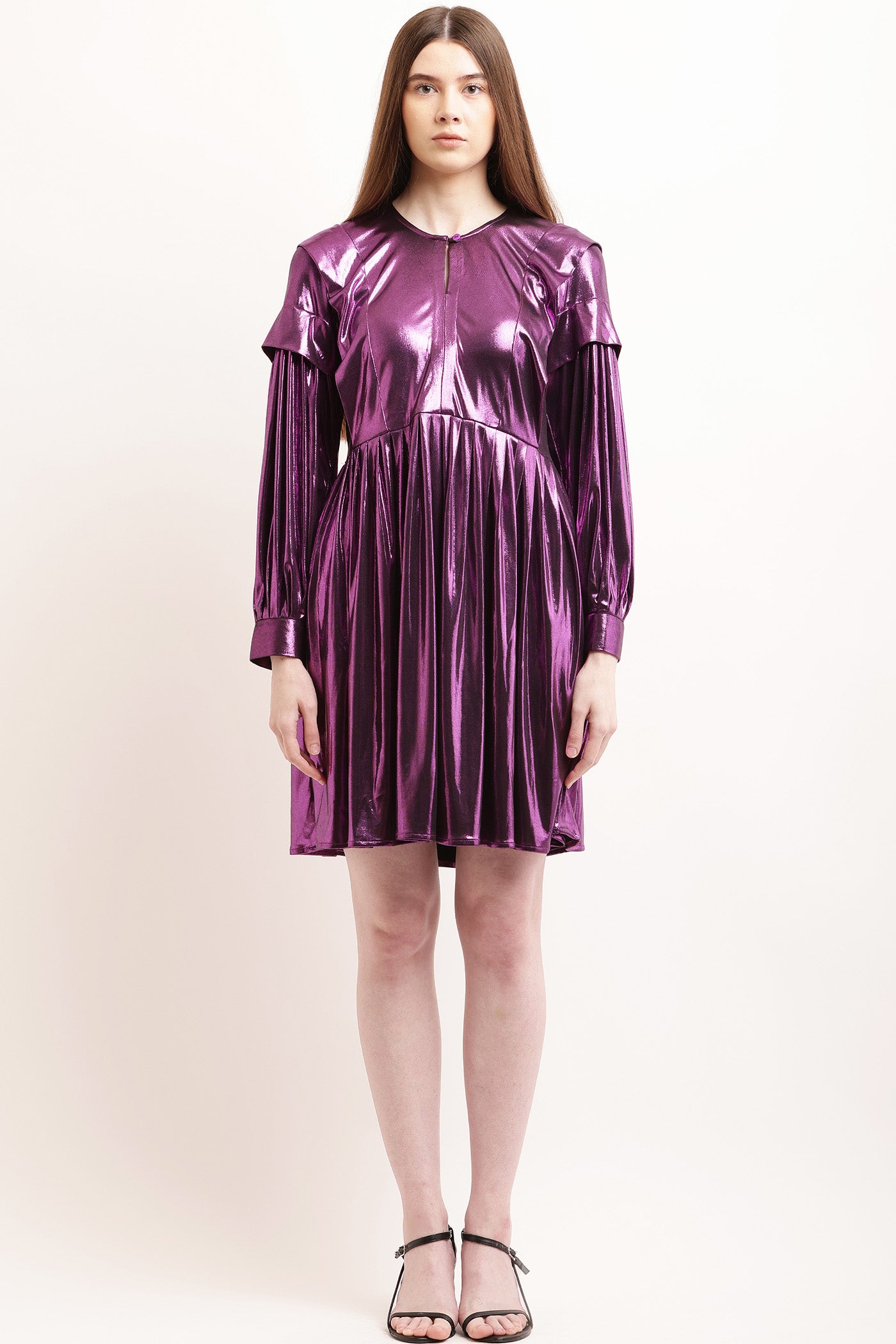 Purple Metallic Dress