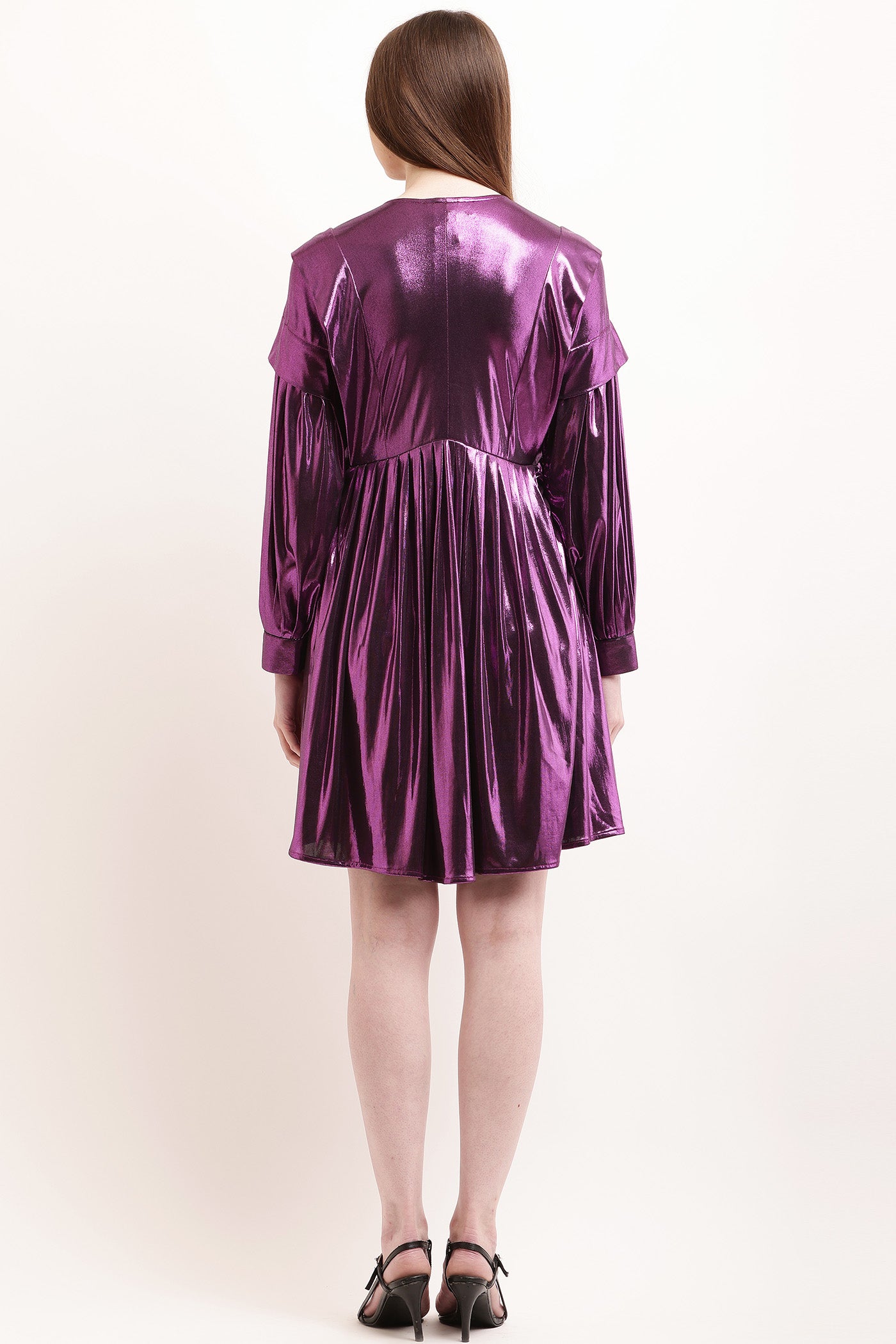 Purple Metallic Dress