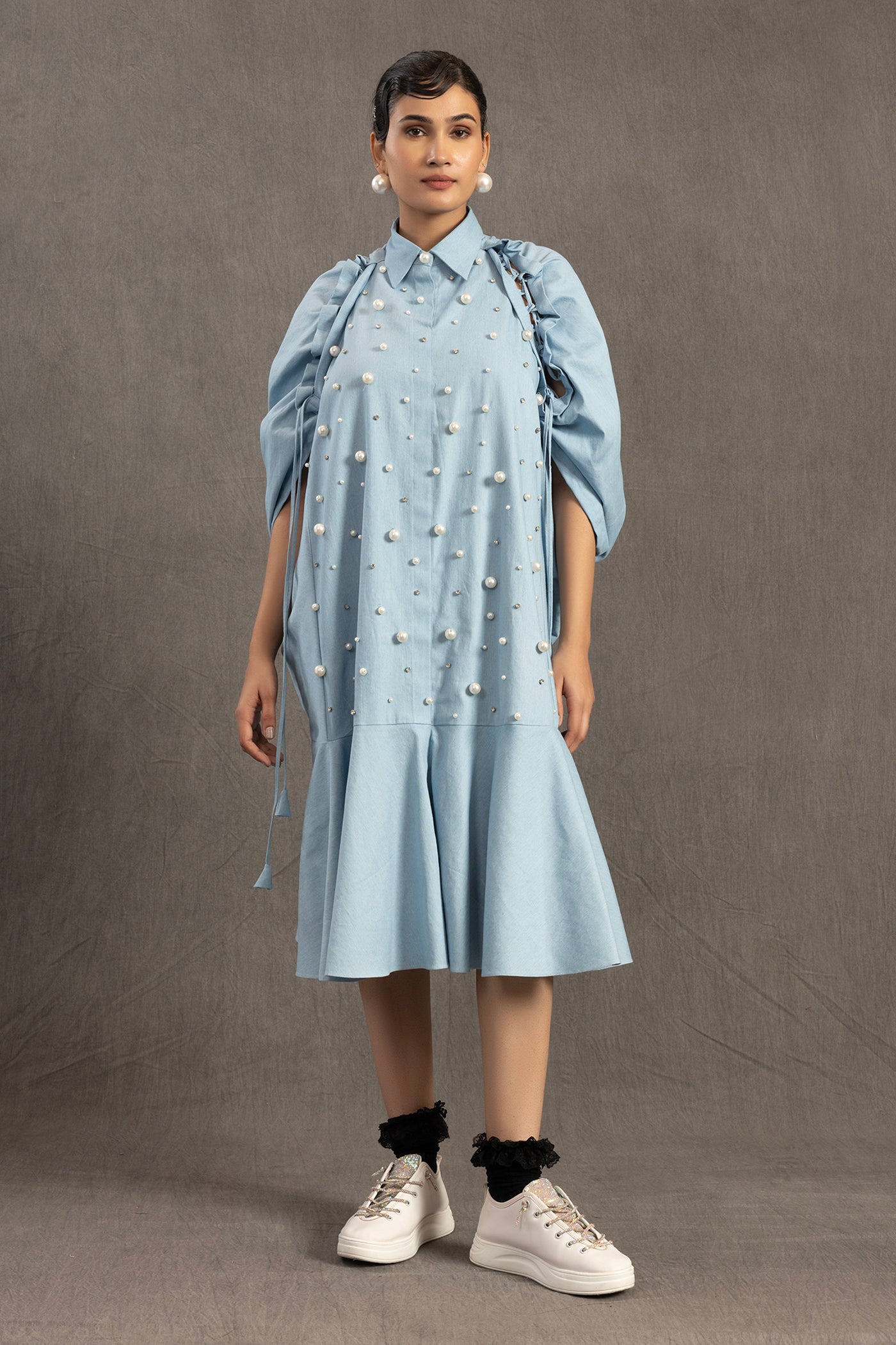 Denim Whisper Shirt Dress