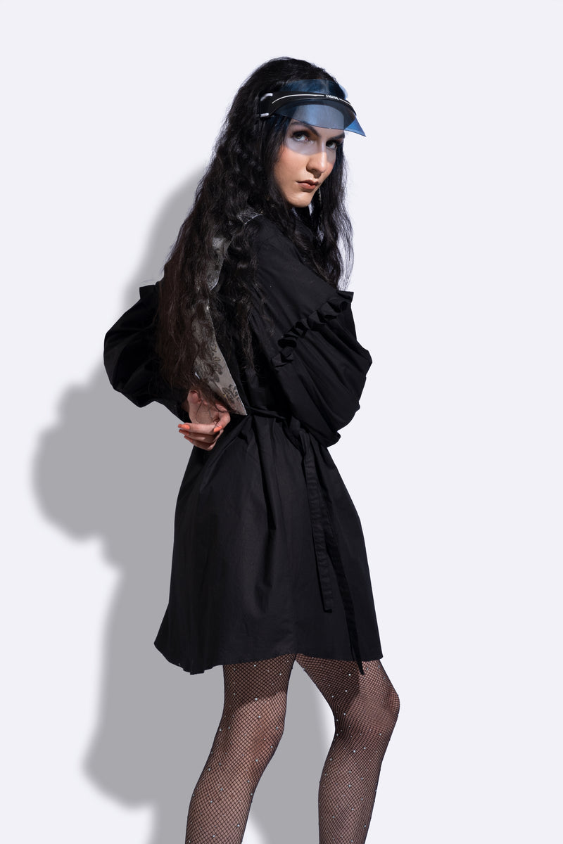 Mystique Black Jacquard Dress