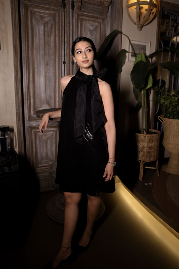 Karishma Govils In Black Luxe Party Dress