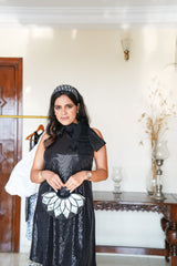 Tanushree Sharma In Black Luxe Party Dress