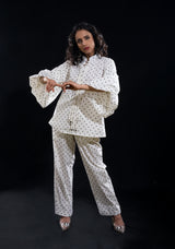 Resort Fix White Polka Dot Co-ord set