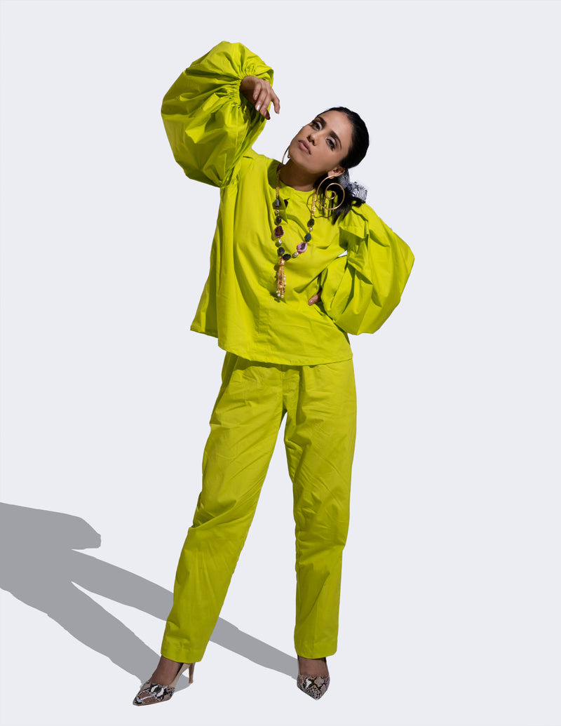 Mindy Lime Green co-ord Set