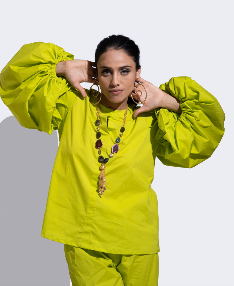 Mindy Lime Green co-ord Set