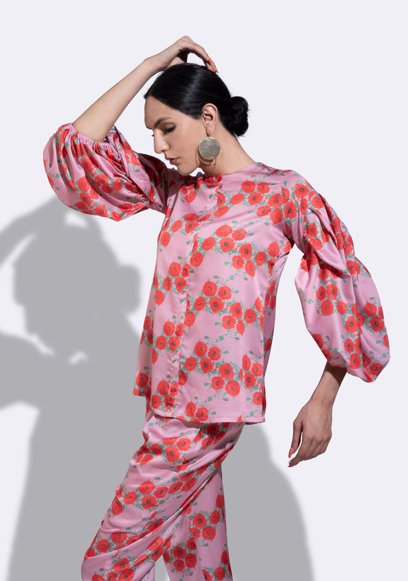 Mosaic Red Flower co-ord Set