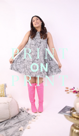 Sakshi Sindwani In The Zebra short Holiday Dress