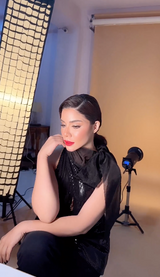 Roshni Bhatia In Black Luxe Party Dress